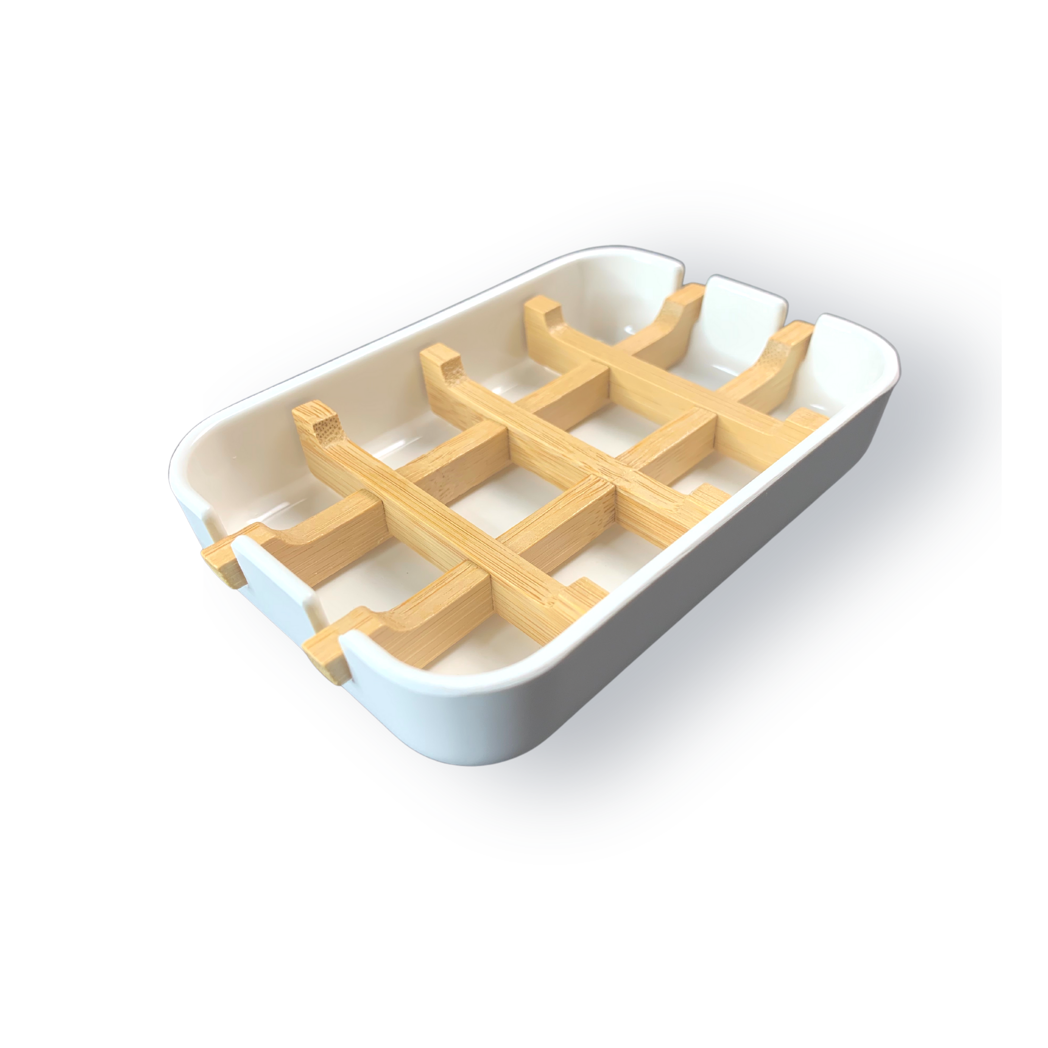 Bamboo + Cornstarch Soap Dish
